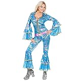 WIDMANN 48422 COSTUME ANNI 70 DISCO AZZURRO M ATTILLATO #4842