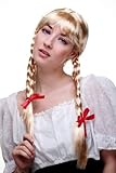 WIG ME UP - LM3050-P02 Perücke, blond, Frau Antje aus Holland, ALM-Mädchen