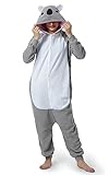 RANSUU Relaxo Kostüm Koala Onesie Jumpsuit Tier Relax Kostuem Duckbill Damen Herren Pyjama Fasching...