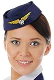 Balinco Stewardess Kappe | Mütze | Cap | Stewardessmütze für Damen/Frauen zum Karneval Fastnacht...