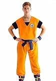 CoolChange Cosplay Kostüm von Son Goku mit GO Zeichen | Saiyajin Verkleidung