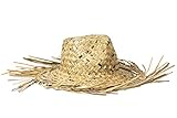 Trendario Strohhut Herren und Damen, geflochten und ausgefranst, Sommerhut Damen und Herren,...