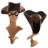 LHCUPGE Pirate Hat Tricorn Hut Steampunk Pirate Hut Karnevalskostüm Karneval Fasching Kostüm Motto...