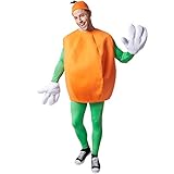 dressforfun Kostüm Orange Orangenkostüm | ärmelloses Oberteil | Große, lustige Handschuhe |...