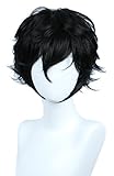 Linfairy Halloween Kostüm Cosplay Perücke für P5 (kurz schwarz)