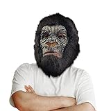 Gorilla Maske Latex Vollkopf Masken Gummi Realistische Zoo Tierkopf Kostüm für Halloween Karneval...