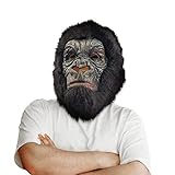 Gorilla Maske Latex Vollkopf Masken Gummi Realistische Zoo Tierkopf Kostüm für Halloween Karneval...