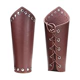GORGECRAFT 2 STÜCKE Leder Gauntlet Armband Mittelalterliche Rüstung Armschienen Wikinger...