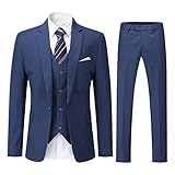 YOUTHUP Herren 3 Teilig Anzug Slim Fit Formell Anzüge 1 Knopf Herrenanzug für Business Hochzeit,...