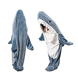ZOSONET Shark Blanket - Hai Decke - aus Superweichem, Gemütlichem Flanell mit Kapuze, Hai Overall,...