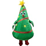 TITA-DONG Aufblasbares Weihnachtsbaum-Kostüm, Aufblasbarer Weihnachts-Weihnachtsmann-Anzug,...