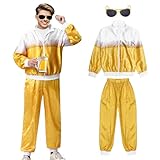 Marypaty 80er Jahre Outfit Damen Herren, 80er 90er Kostüm Trainingsanzug Jacke Hose Party...