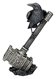 Pacific Giftware Thors Hammer Figur mit Rabe Wikinger Odin Deko