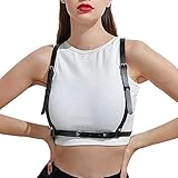 Damen Punk Taillengürtel PU Leder Harness Gürtel Schwarz Gothic Weste Gürtel Verstellbare...