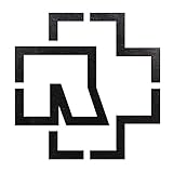 Rammstein Autoaufkleber Logo schwarz, Offizielles Band Merchandise (freistehend) 38 x 38cm...