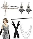 Alintor 20er Jahre Accessoires damen, Gatsby Accessoires Damen, Charleston Kleid 20er Jahre, 20er...