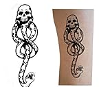 Joy Temporäre Tattoos 30 Stück Todesser Dark Mark Mamba Schädel Temporäre Tattoo für...
