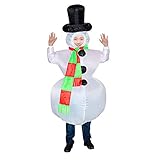Arokibui Aufblasbares Schneemann-Kostüm, lustige Blow-up-Kostüme für Frauen, Cosplay, Party,...