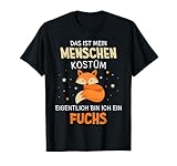 Lustiges Menschen Kostüm Fuchs für Karneval Fasching T-Shirt