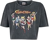 Sailor Moon Group Frauen T-Shirt schwarz L 100% Baumwolle Anime, Fan-Merch, Festival, Filme