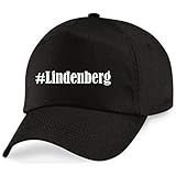 Reifen-Markt Base Cap Hashtag #Lindenberg Größe Uni Farbe Schwarz Druck Weiss