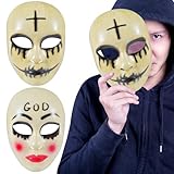 Halloween Maske 2PCS Halloween Horror Maske The Purge Maske God & Cross Killer Maske Halloween...