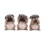 Nemesis Now DREI weise Mops, 8,5 cm, Harz, Rehkitz