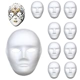 Vueinrg 10 Stück Weiße Maske zum Bemalen Papiermasken Anonymous Maske DIY Papier Maske Rohling...