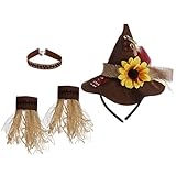 NUOBESTY 1 Set Halloween Vogelscheuche Kostüm Mode Choker Halskette Vogelscheuche Hüte Armband...