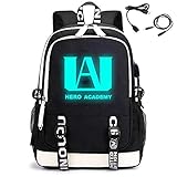 IUTOYYE MHA Rucksack Schulranzen für Mädchen Jungen beleuchtet Casual Laptop Spielzeug W/USB...