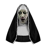 FUFRE Halloween Maske Skelett Masken The Nonne Horror Halloween Masken Totenkopf Maske Latex Maske...