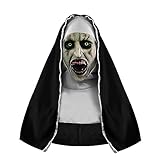 FUFRE Halloween Maske Skelett Masken The Nonne Horror Halloween Masken Totenkopf Maske Latex Maske...