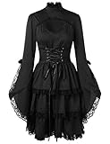 chuangminghangqi. Gotische Spitze Lolita Kleid Elegante Vintage Kurze Kleidung Karneval Frauen...