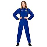 Widmann - Kostüm Astronautin, Raumanzug, Overall blau, Weltall, Space Girl, Raumfahrer,...
