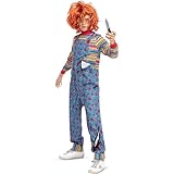 Spooktacular Creations Halloween Chucky Kostüm für Kinder, Kids Play Chucky Kostüm Jumpsuit und...