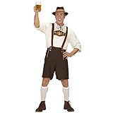 Widmann - Kostüm Bayer, Trachtenhose, Hemd, Socken, Hut, Tracht, Motto-Party, Karneval, Bierfest