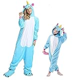 Einhorn Kostüm Pyjama Pegasus Onesie Overall für Männer, Frauen, Kinder Halloween Party Onsie...