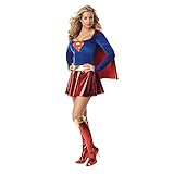 NET TOYS Superwoman Kostüm M 38/40 Superhelden Karnevalkostüm Damenkostüm Outfit Verkleidung...