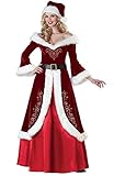 Yesgirl Tomwell Weihnachtsmann Kostüm Herren/Damen Weihnachtskleid V-Ausschnitt Weihnachten Party...