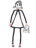 (PKT) (9905098) Adult Ladies Stick Woman Costume (UK 8-10)