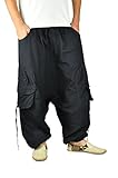 virblatt - Haremshose Herren | Baumwolle | Aladinhose Herren Goa Hose Herren Hippie Hose Skater Hose...