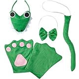 dressforfun 302043 - Kostüm Set Krokodil für Erwachsene, Haarreif mit Gesicht, Handschuhe, Fliege...