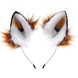 Handgefertigtes katzenohren Fuchs Wolf Ohren Halloween Kostüm Zubehör Damen und Kinder Brown