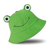 PlandleLee Fischerhüte Anglerhut Faltbar Baumwolle Anglerhut Frosch Sonnenhut Fischerhut Buckethut...