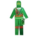 Thombase Ninja-Krieger-Kostüm, Kostüm für Kinder, Cosplay und Kostümparty, Kostüm mit Waffe,...