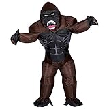 'GORILLA' (airblown inflatable oversized costume with mask) (4 x AA batteries not included) - (One...