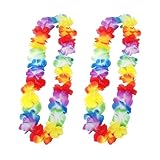 VICZON Hawaiianische Girlande Halskette 2 Stück Hawaiianische Tropische Party Dekorationen Hawaii...