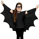Jeere Halloween Kinder Kostüm Vampir Fledermaus Set Inclusive Schwarz Umhang und Spitzen Augenmaske...