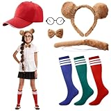 DKINY 18 Stück Streifenhörnchen Kostüm Kinder Streifenhörnchen Ohren Stirnband mit Kniestrümpfe...