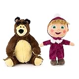 Play by Play Pack Mascha und der Bär Kuscheltiere - Höhe ca. 28cm - Super Soft Qualität